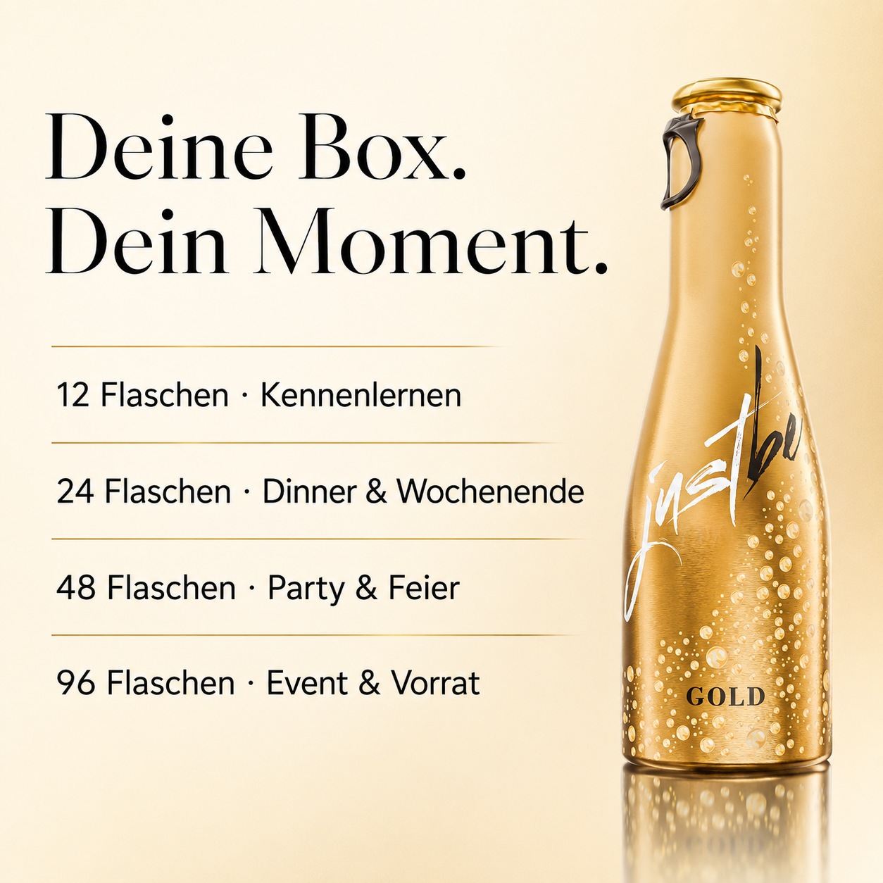JustBe Gold – Geschenkbox Schwarz