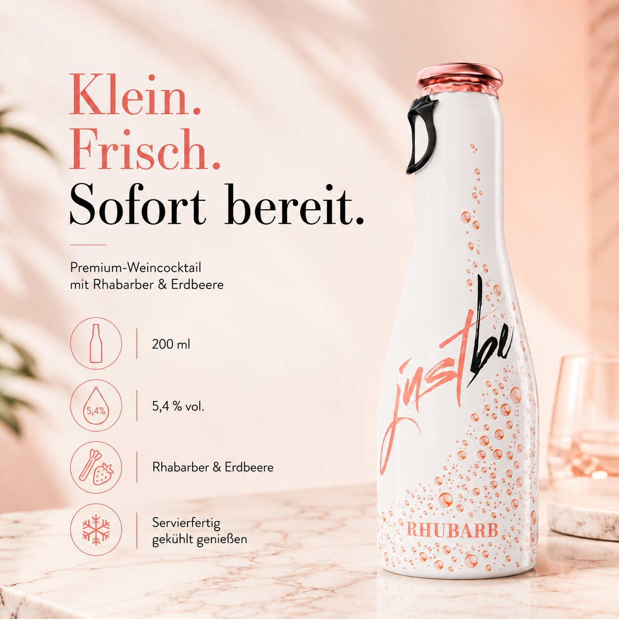 JustBe Rhubarb – The Refreshing Drink