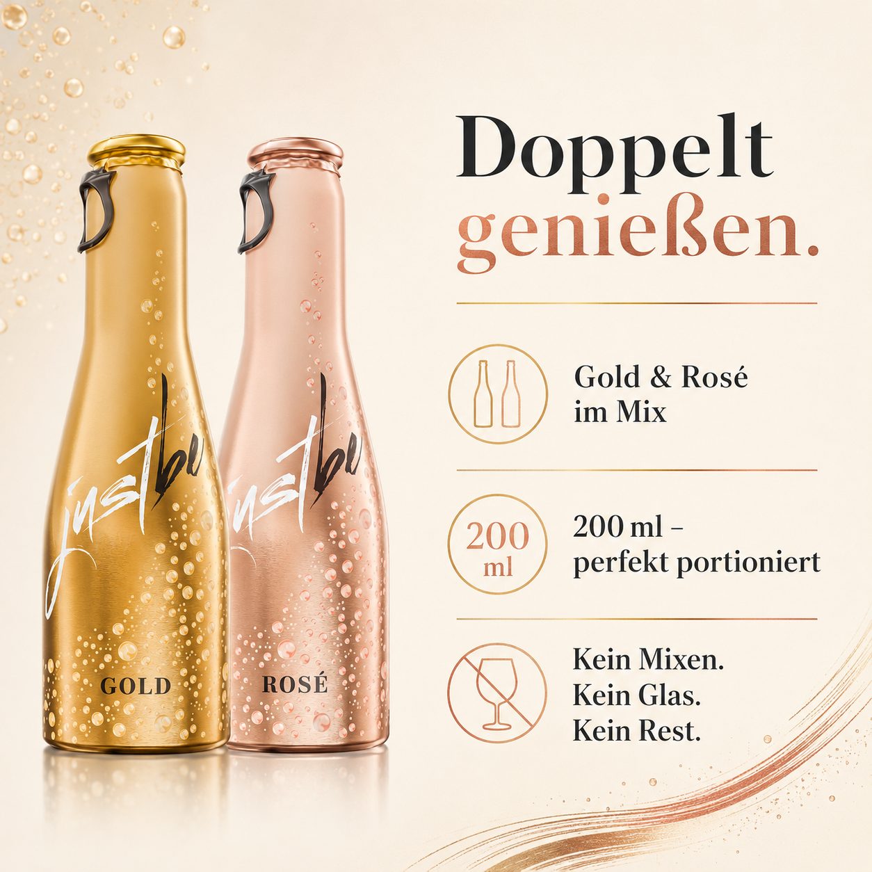 JustBe Gold & Rosé Mix – Gift Box Black